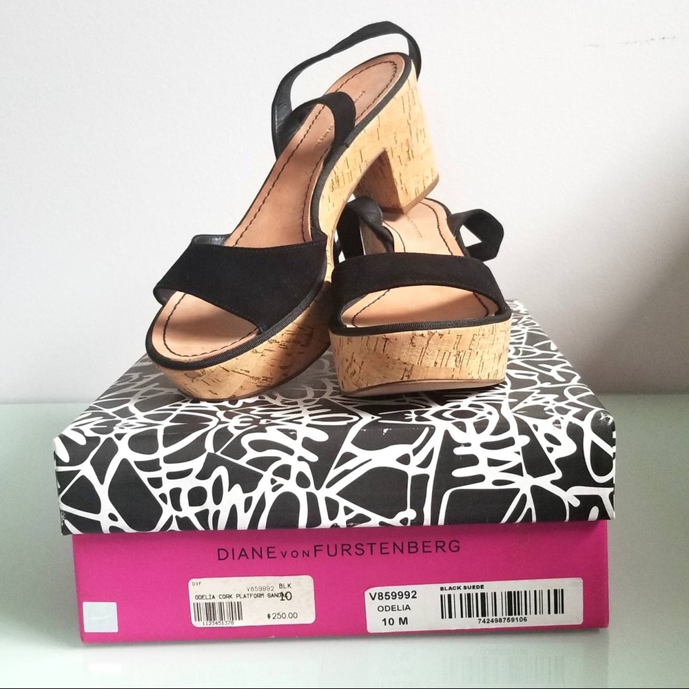 Diane Von Furstenburg
Odelia cork platform sandals